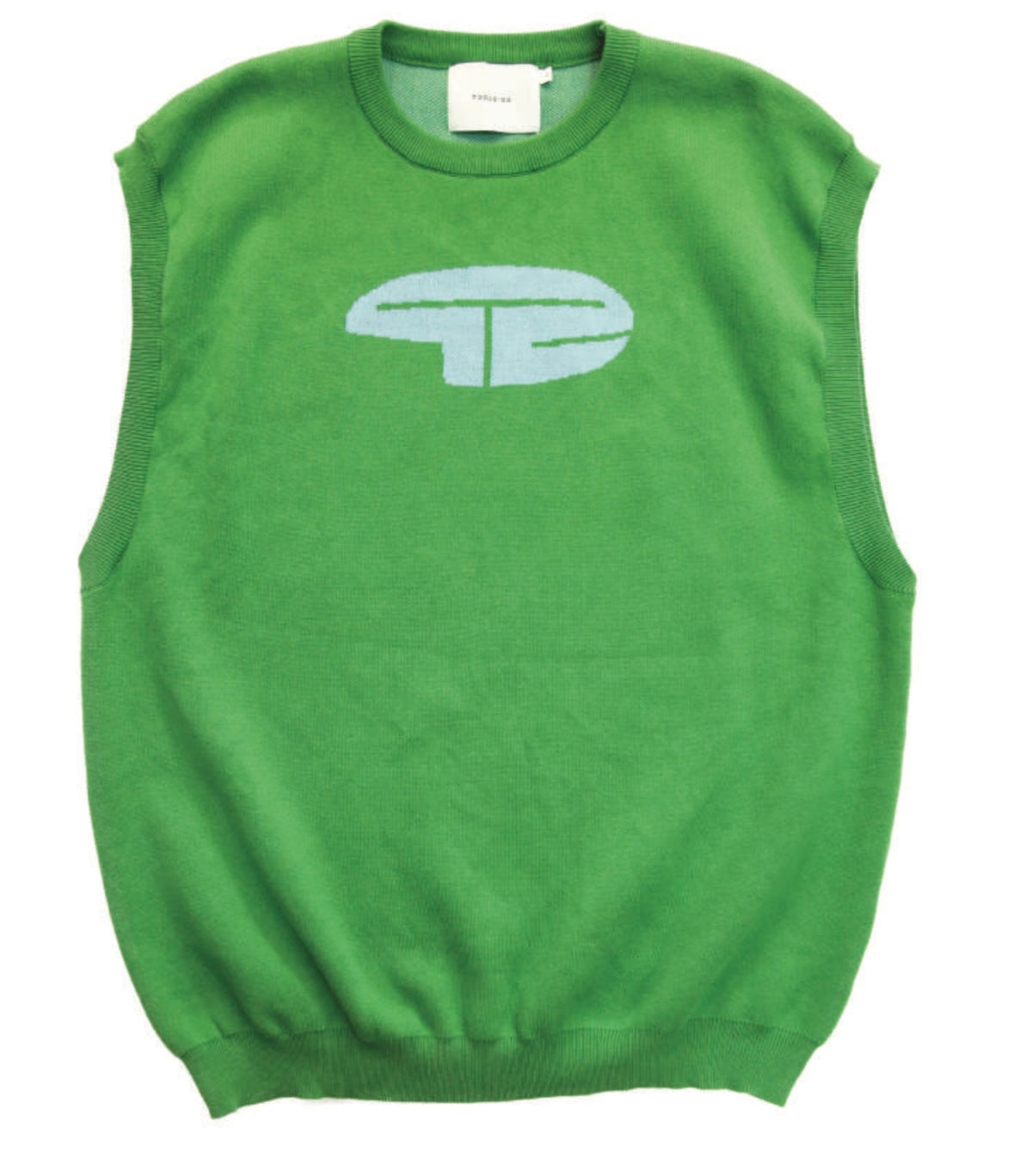 Cotton Knit Vest Green