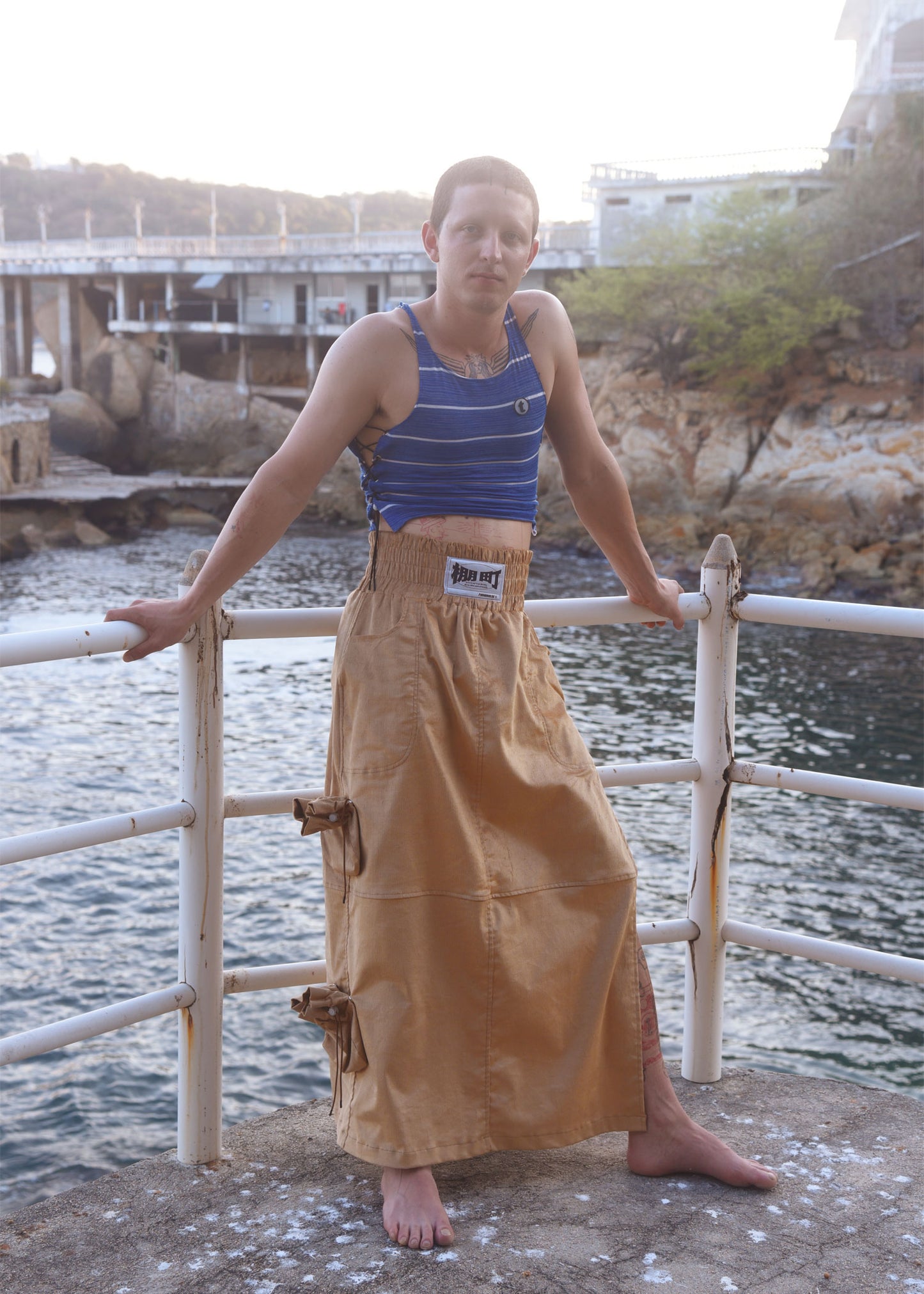 Maxi falda Dorada