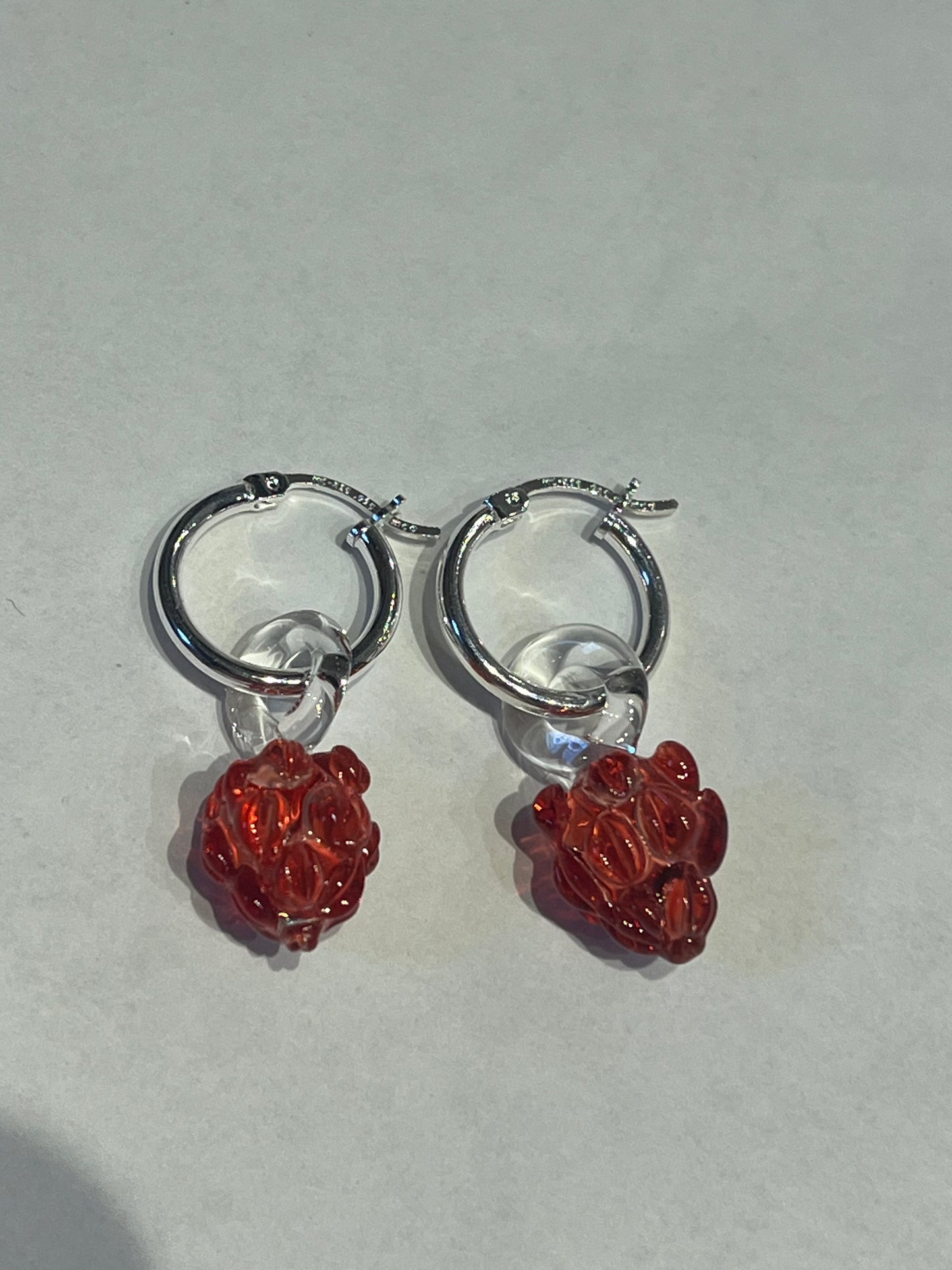 Aretes frambuesa