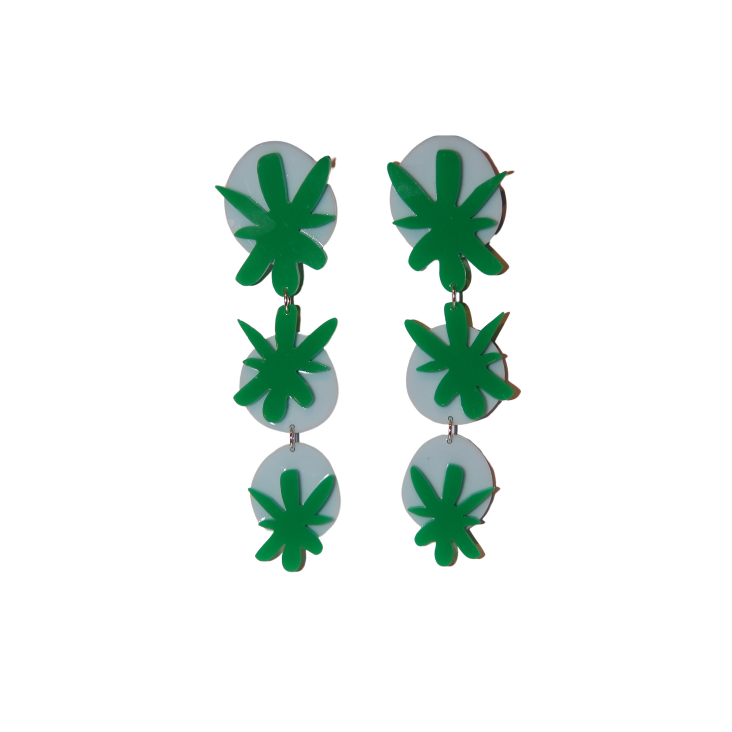 Aretes flor largos