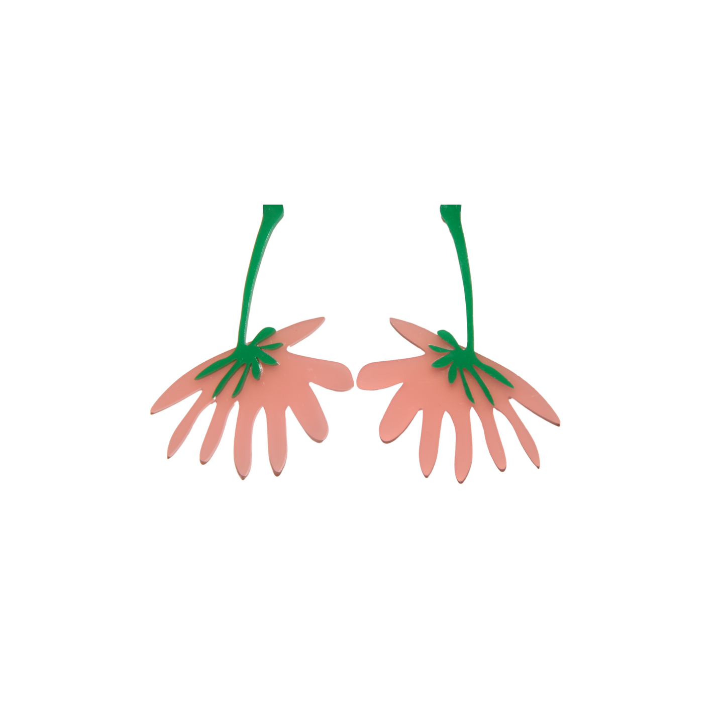 Aretes flor largos