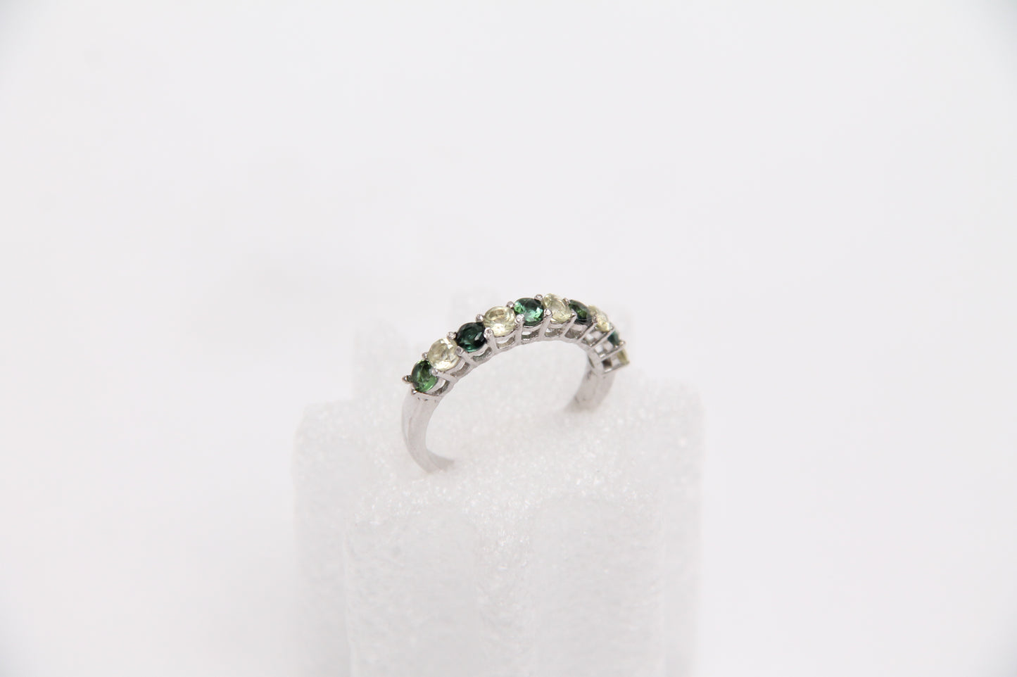 Anillo Turmalina y Cuarzo Limon