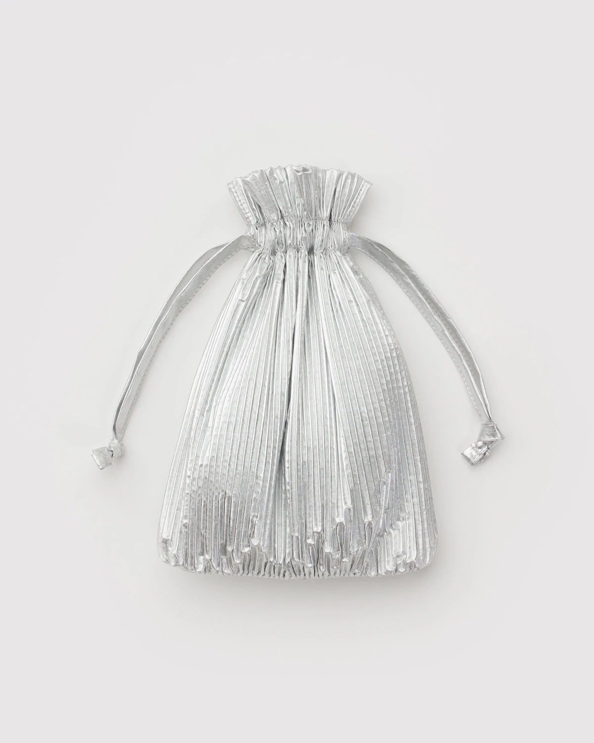 Pleated Baggu Chrome Metallic Bag