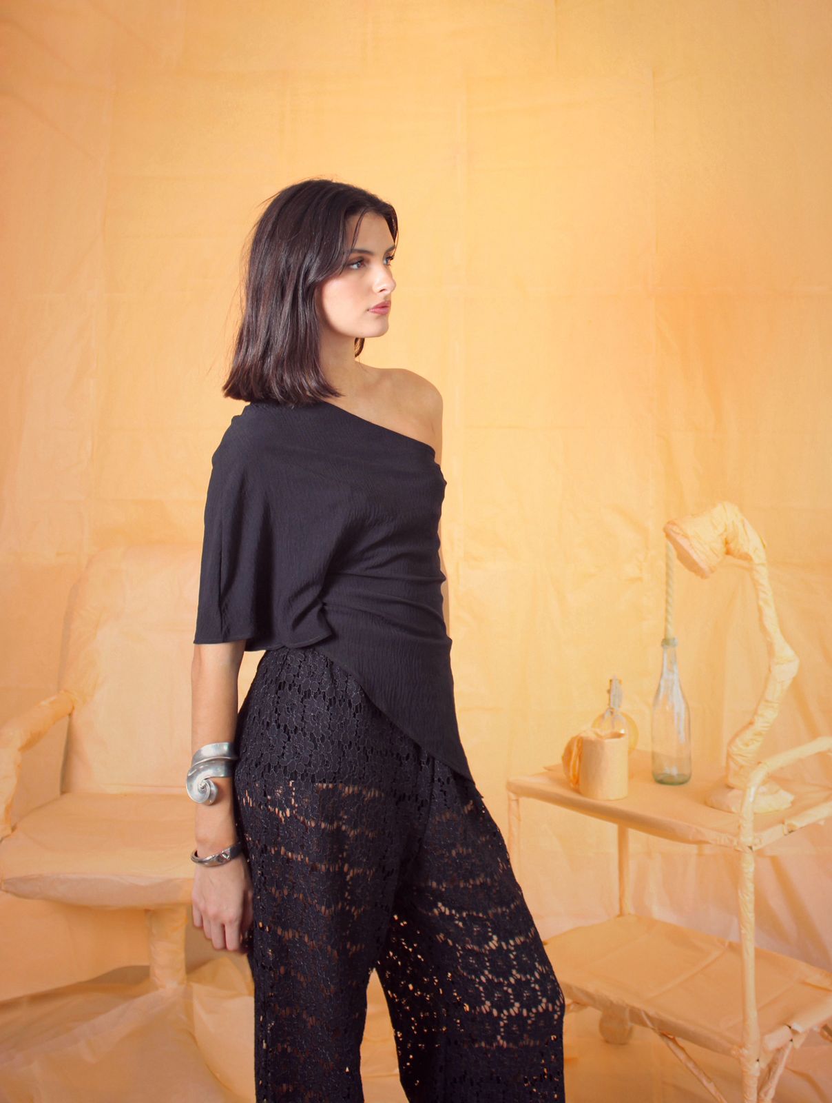 Blusa Irregular Negra