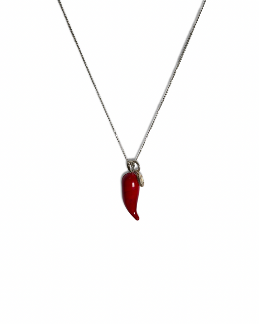 Dije Chile de Cristal de Murano