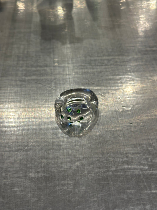 Anillo Transparente Vidrio Soplado