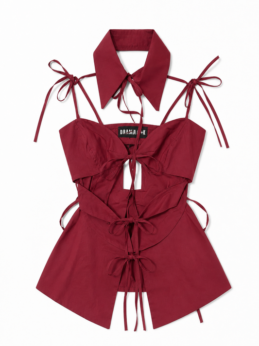 Blusa Listones con Cuello