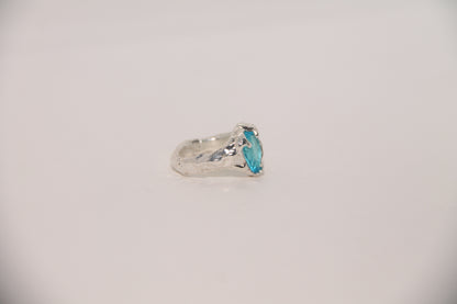 Anillo Circonia Azul