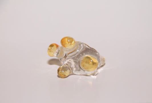 Gusanitos Amarillo/Transparente Ring