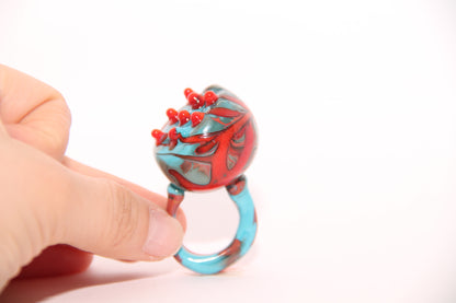 Anillo Chunky de Cristal de Murano