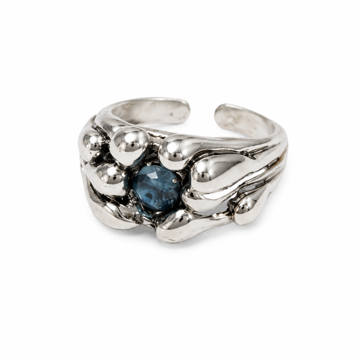 Anillo aguamarina