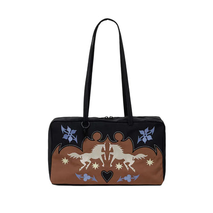 Medium Bowler Western Appliqué Bag