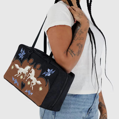 Medium Bowler Western Appliqué Bag
