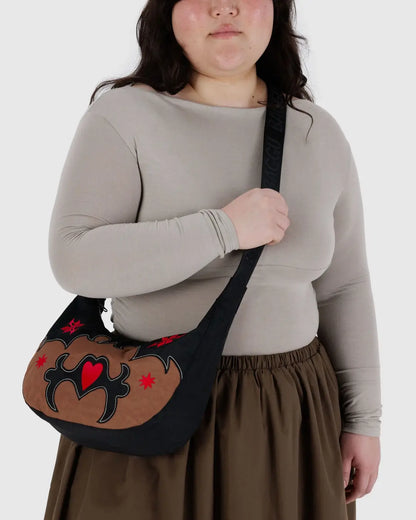 Medium Crescent Western Appliqué Bag