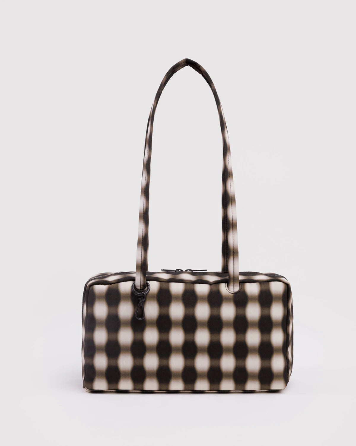 Bowler Blurred Gingham Brown Bag