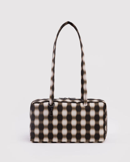 Bowler Blurred Gingham Brown Bag
