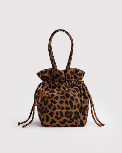 Drawstring Leopard Bag