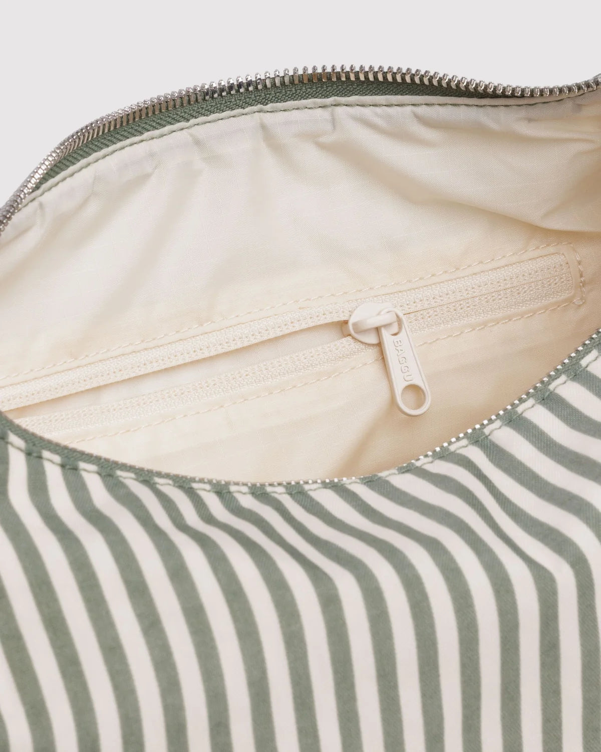 Meringue Bag Sage Stripe