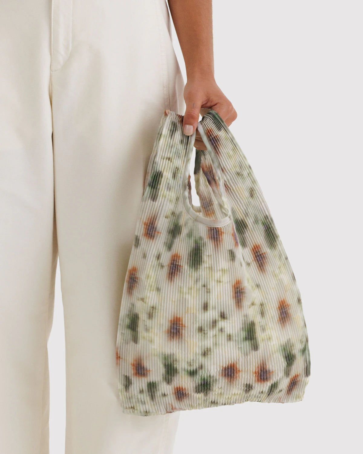 Pleated Baggu Abstract Floral Bag