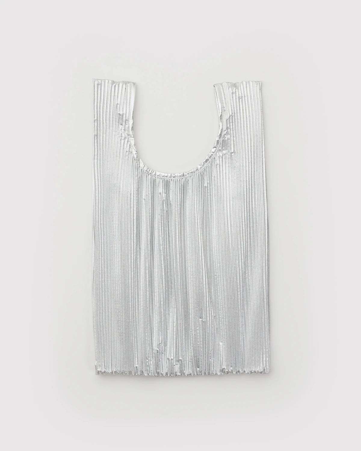 Pleated Baggu Chrome Metallic Bag