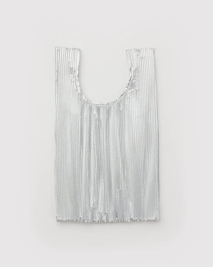 Pleated Baggu Chrome Metallic Bag
