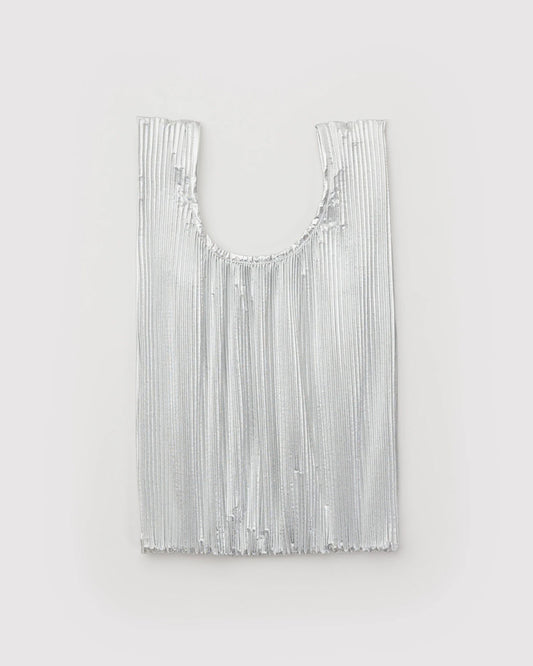 Pleated Baggu Chrome Metallic Bag