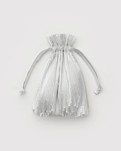 Pleated Baggu Chrome Metallic Bag
