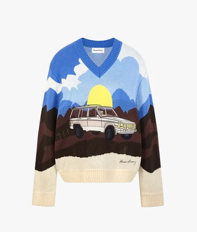 Suéter "ON THE ROAD AGAIN KNIT" by House Of Sunny