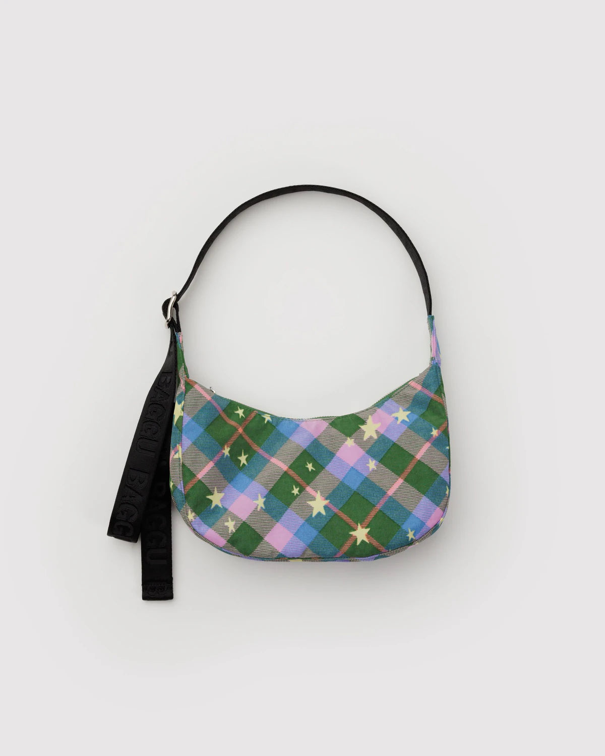 Crescent Green Starplaid Bag