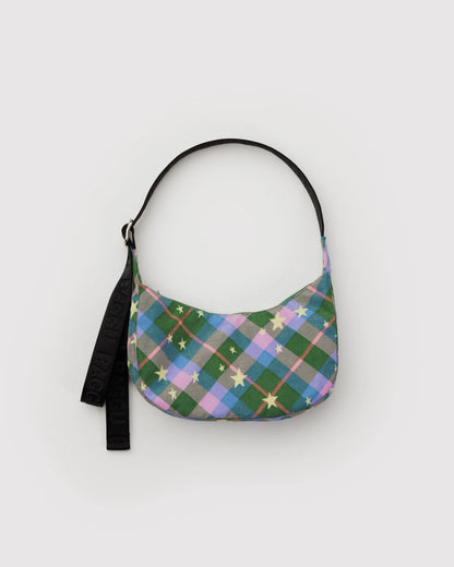 Crescent Green Starplaid Bag