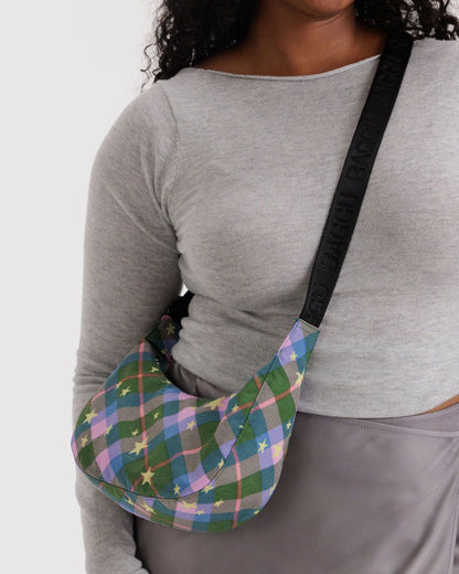 Crescent Green Starplaid Bag