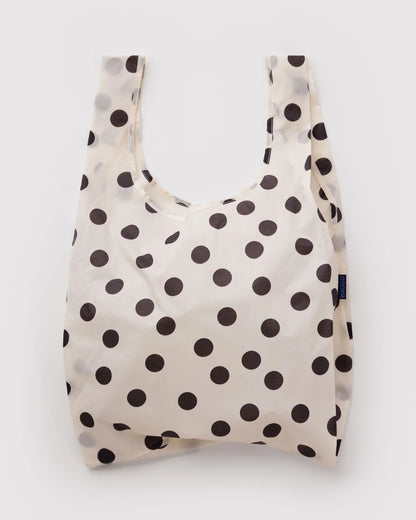 Standard Baggu Cream & Black Polka Dot