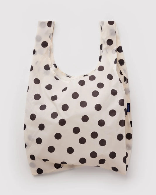 Standard Baggu Cream & Black Polka Dot