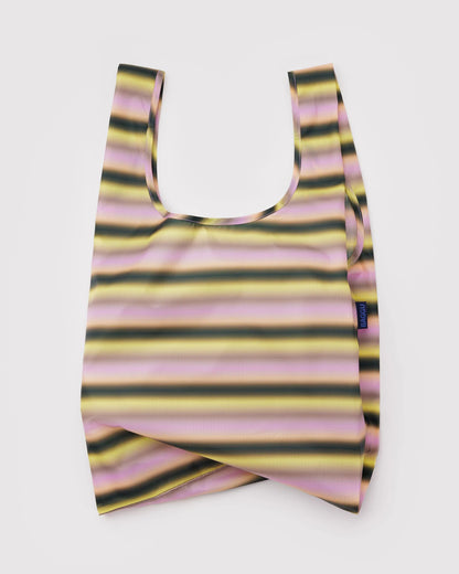 Standard Baggu Gardient Stripe Pink & Yellow Bag